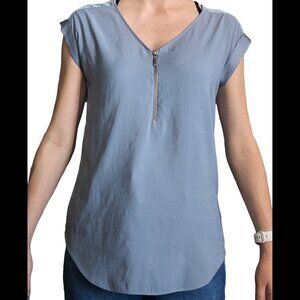 Express Lightweight Zipper Blouse